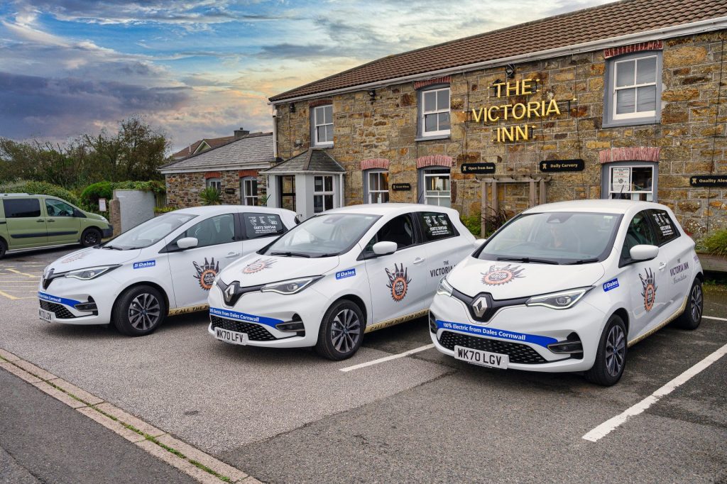 Victoria Inn delivery vehicles outside the pub