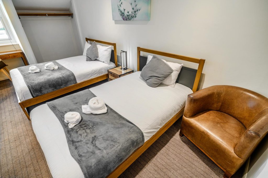 Twin bedroom at The Victoria Inn